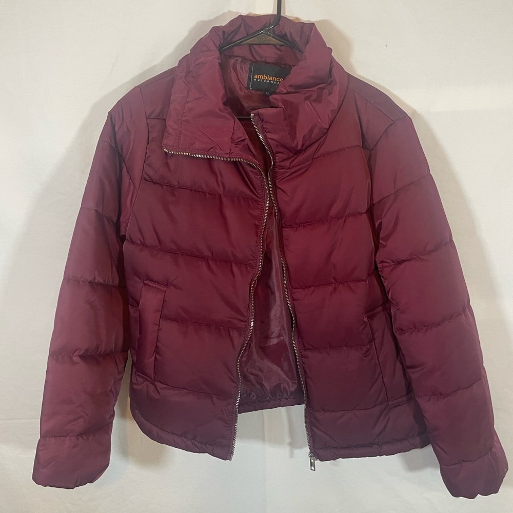 Maroon Puffer, Ambiance Outwear- Medium
